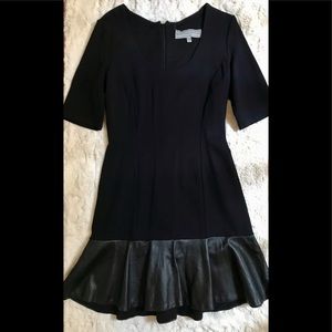 Madison Kinney Black Bodycon Leather Skirt Dress